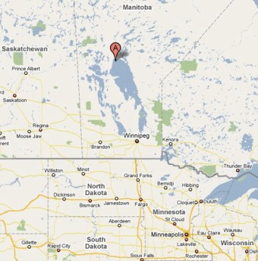 Google Maps Canada. Manitoba, Canada